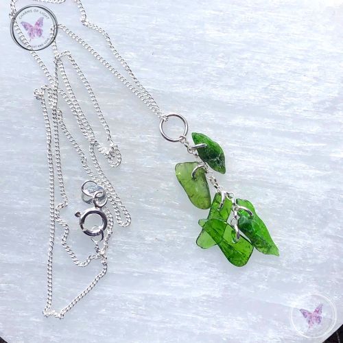 Diopside Chip Pendant Necklace